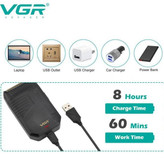 ماشین اصلاح وی جی آر مدل V-375 با تکنولوژی برش مستقیم و تیغه استیل ضد زنگ